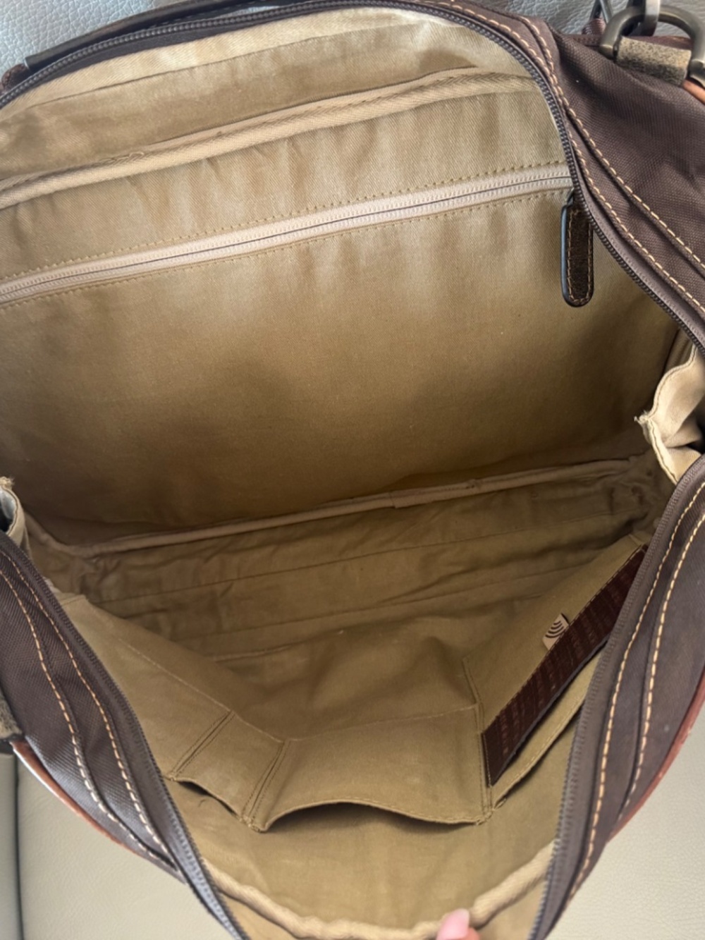 Boconi Leather Computer Bag/Backpack - Picture 3 of 5